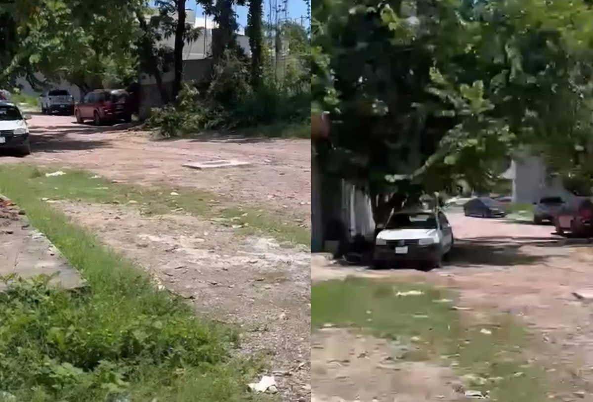 falsa pavimentacion en la colonia villas del real Puerto Vallarta