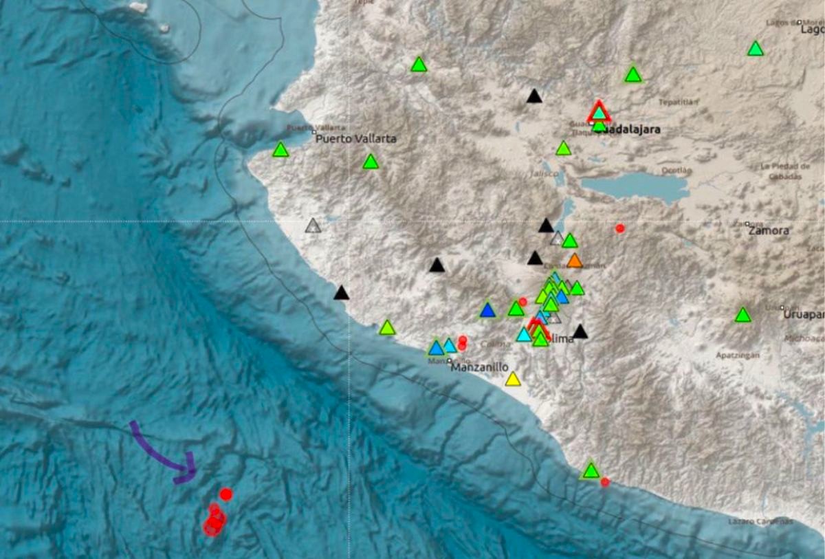 Mapa de sismos en Jalisco