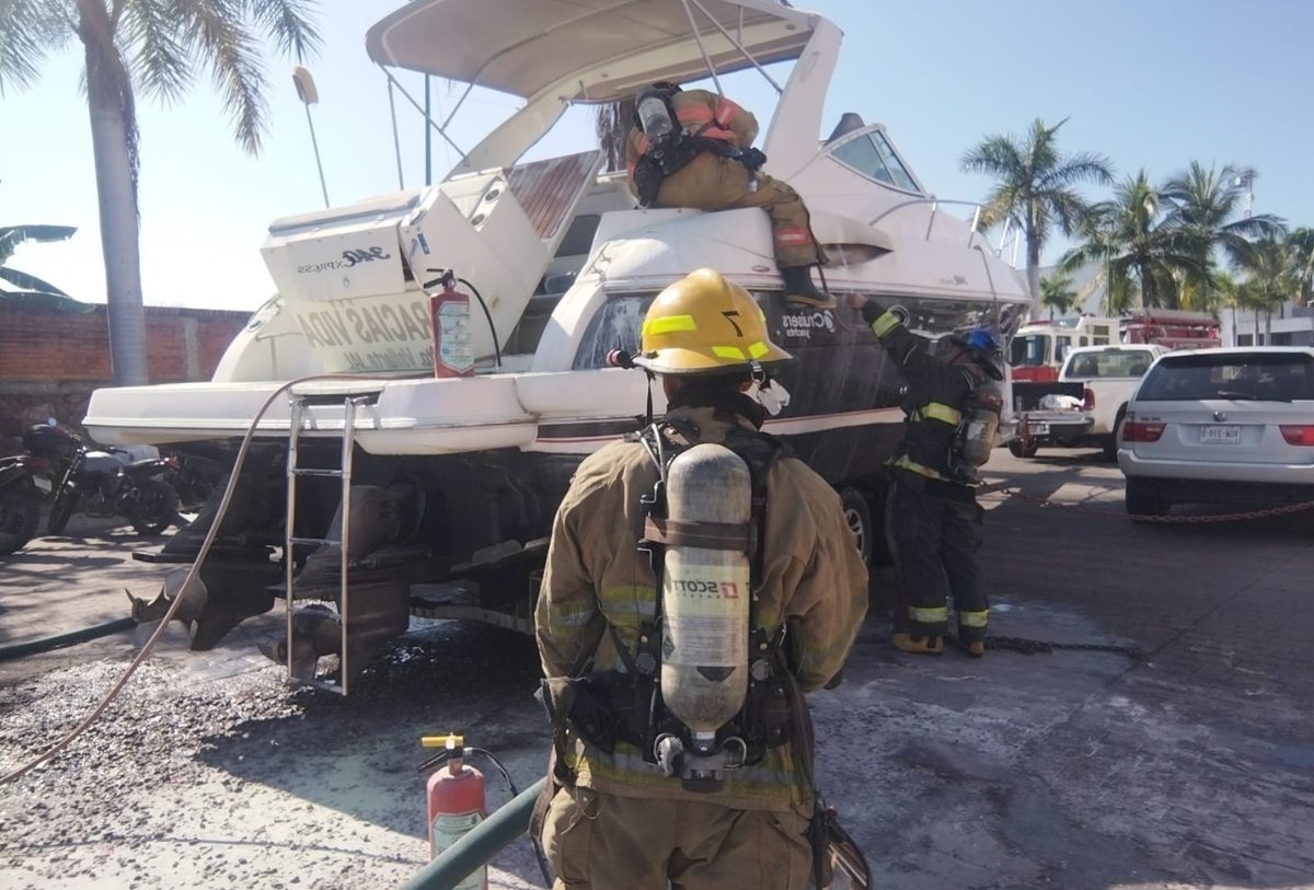 incendio en marina vallarta deja a persona herida