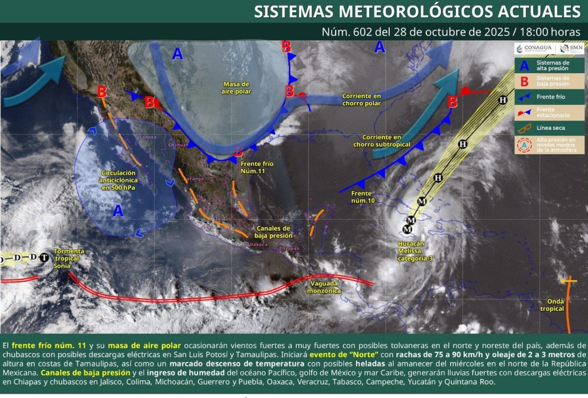 mapa meteorológico de mexico