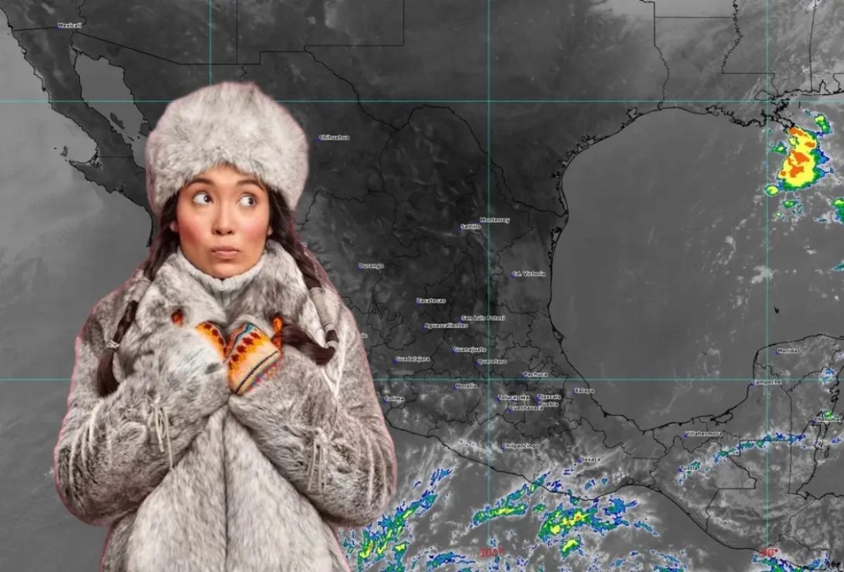 mapa de mexico con el frente frio