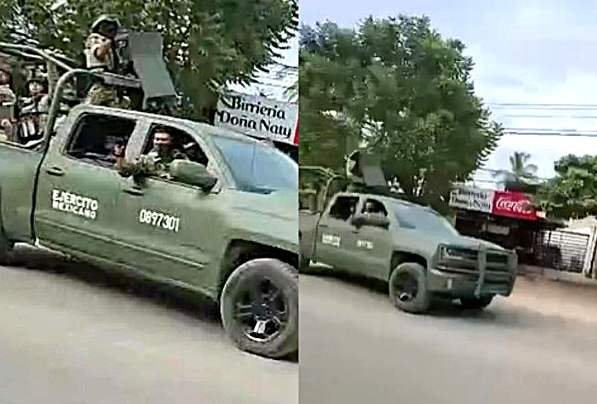 Militares en Ixtapa, Puerto Vallarta, disparan arma de fuego