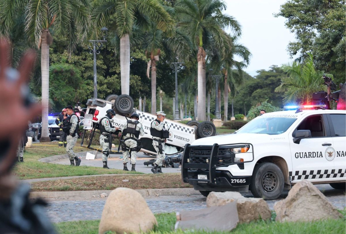 Accidente de patrulla de la Guardia Nacional en Puerto Vallarta