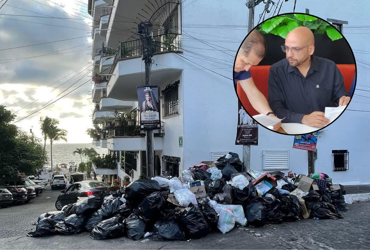 foro de una montaña de basura