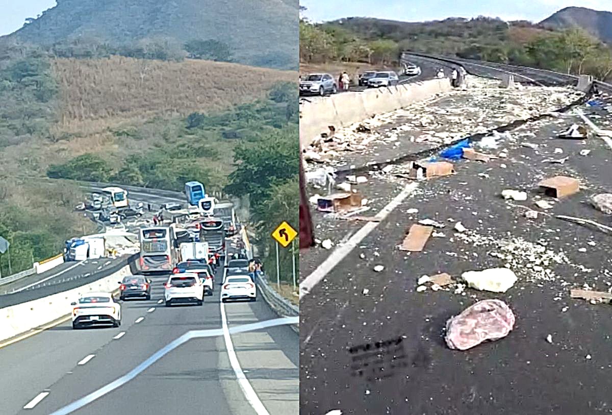 Accidente carretero en la autopista Jala-Vallarta