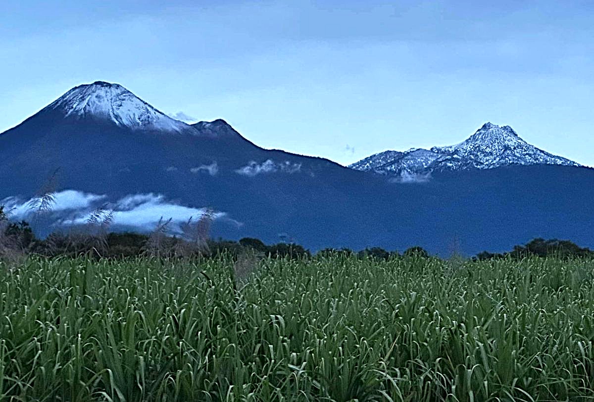 Frío en el Nevado de Colima, Jalisco