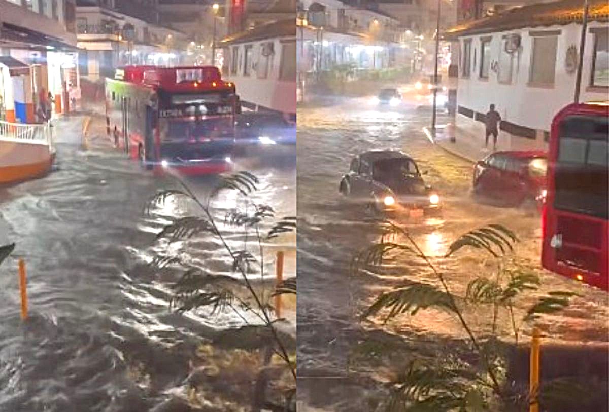 Inundaciones y el transporte en Vallarta