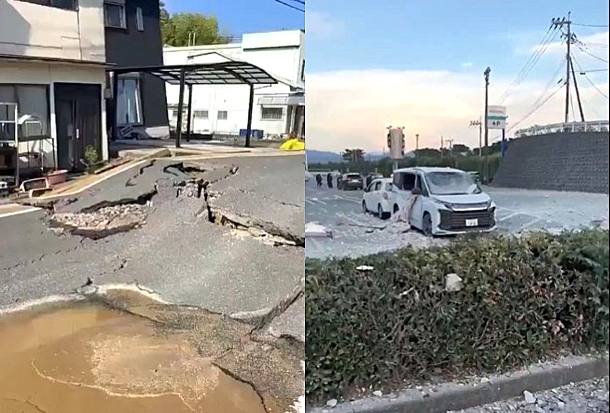 Secuelas de un terremoto en Japón