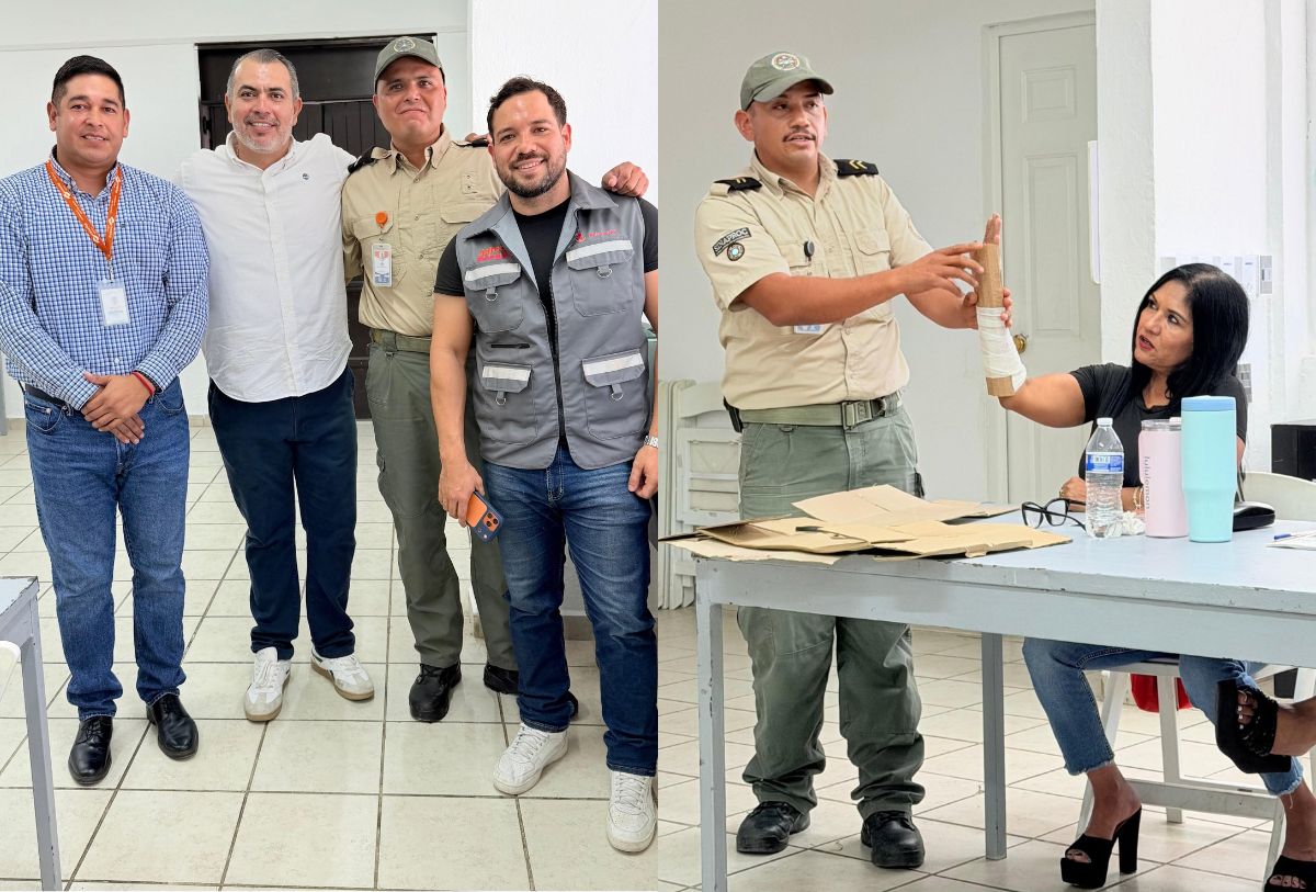 Diego Franco Jiménez con alumnos del Conalep Vallarta