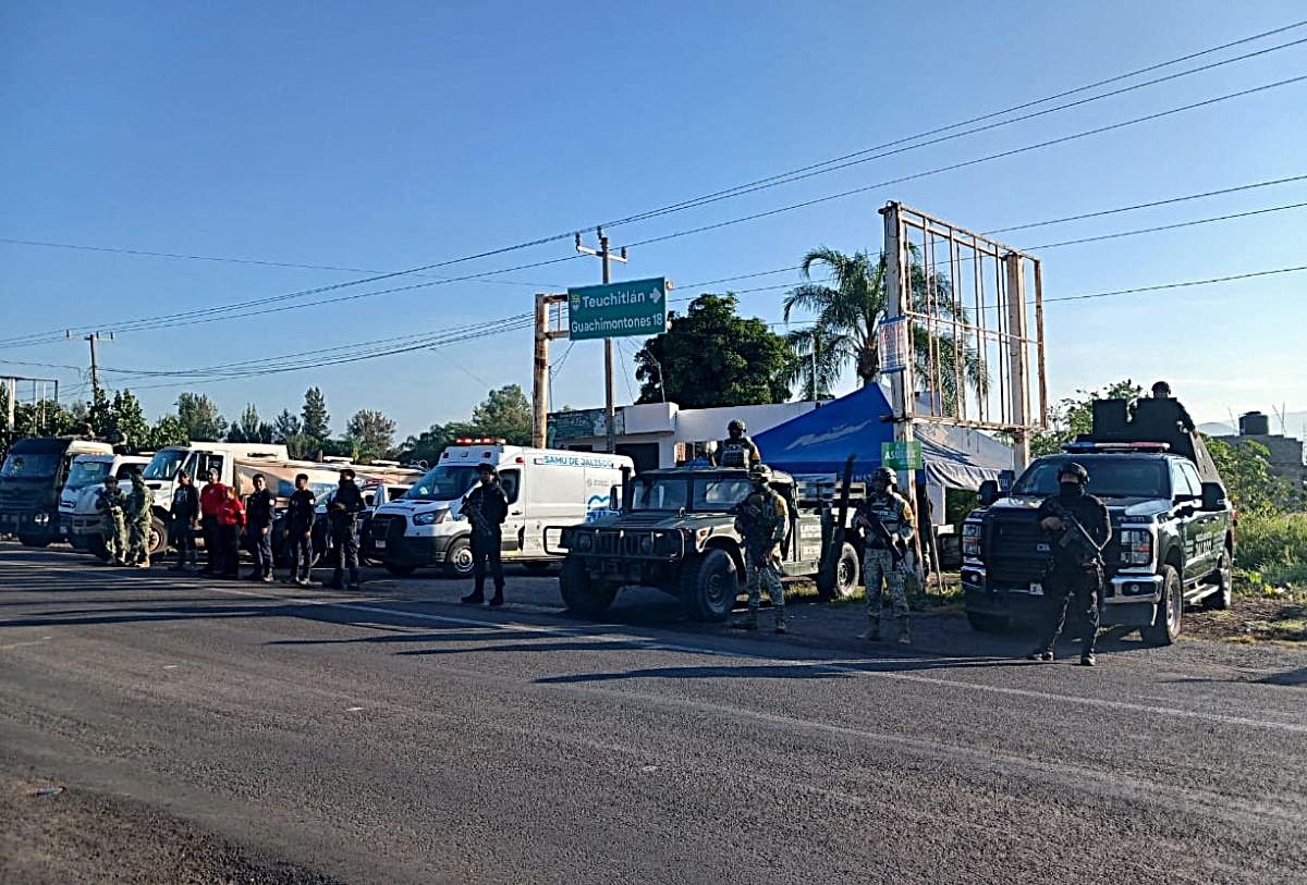 Operativo de Seguridad en Jalisco tras narcobloqueos en Michoacán