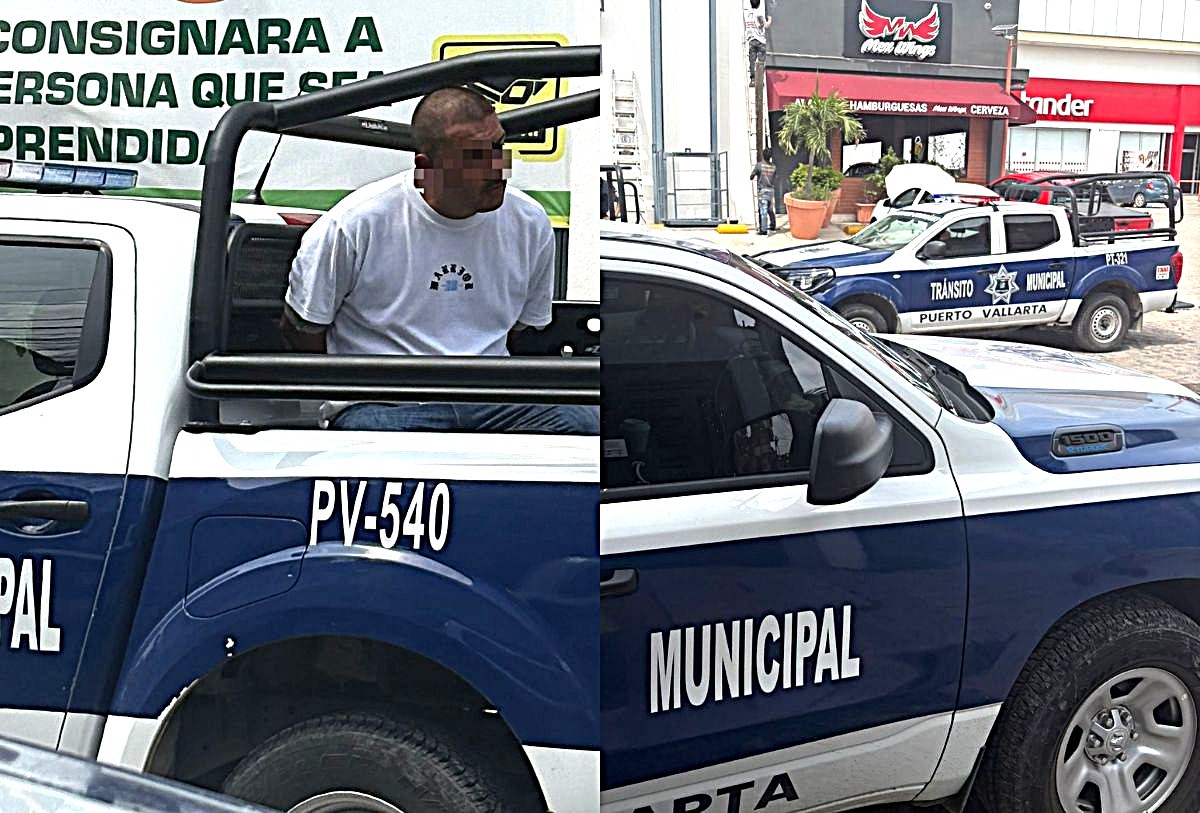 Sujeto detenido en Puerto Vallarta