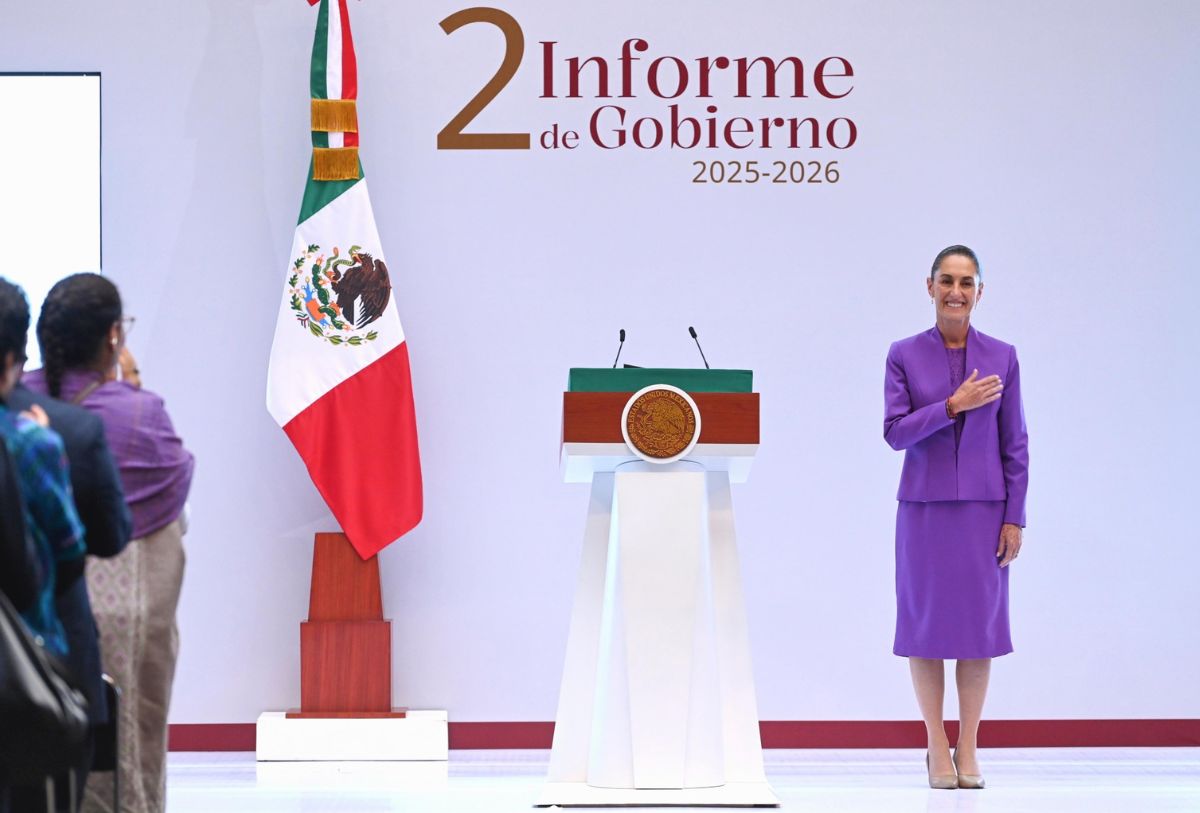 Claudia Sheinbaum Pardo en su segundo informe de Gobierno