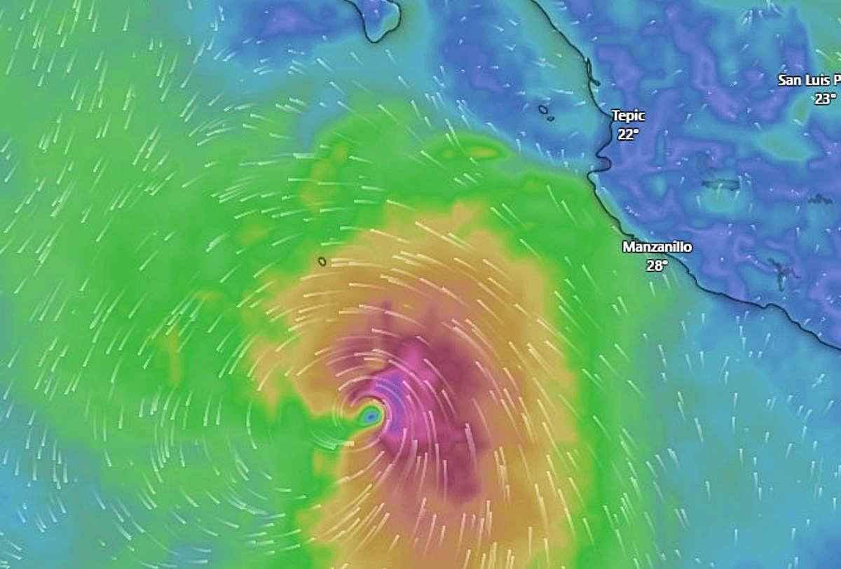 Mapa de la tormenta "Marie", septiembre 2026