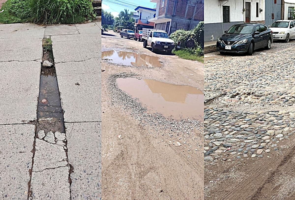 baches en calles y avenidas de Puerto Vallarta