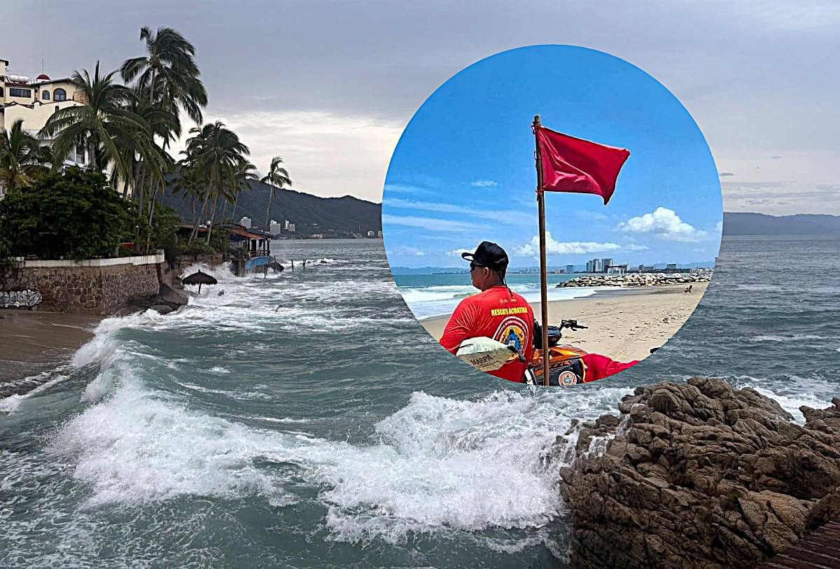Bandera roja en Puerto Vallarta y Cabo Corrientes