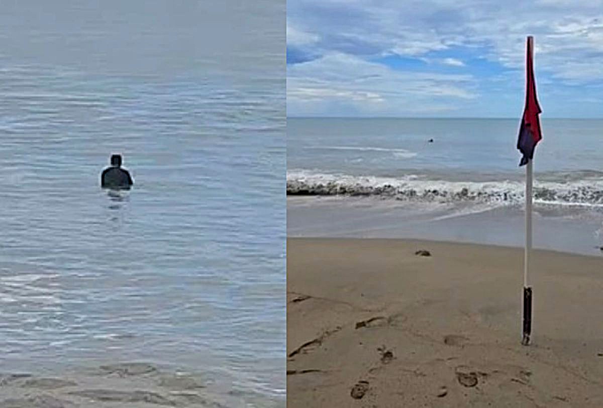 Surfista en el mar de Puerto Vallarta
