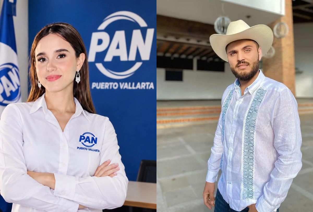 Estefanía Santana y Juan Calderón, del PAN Vallarta
