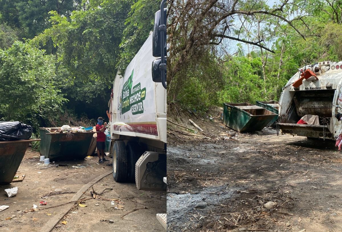 Recolección de la basura en Sayulita, Bahía de Banderas