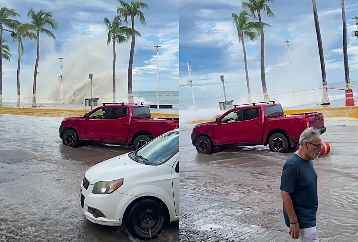 Oleaje elevado en Puerto Vallarta