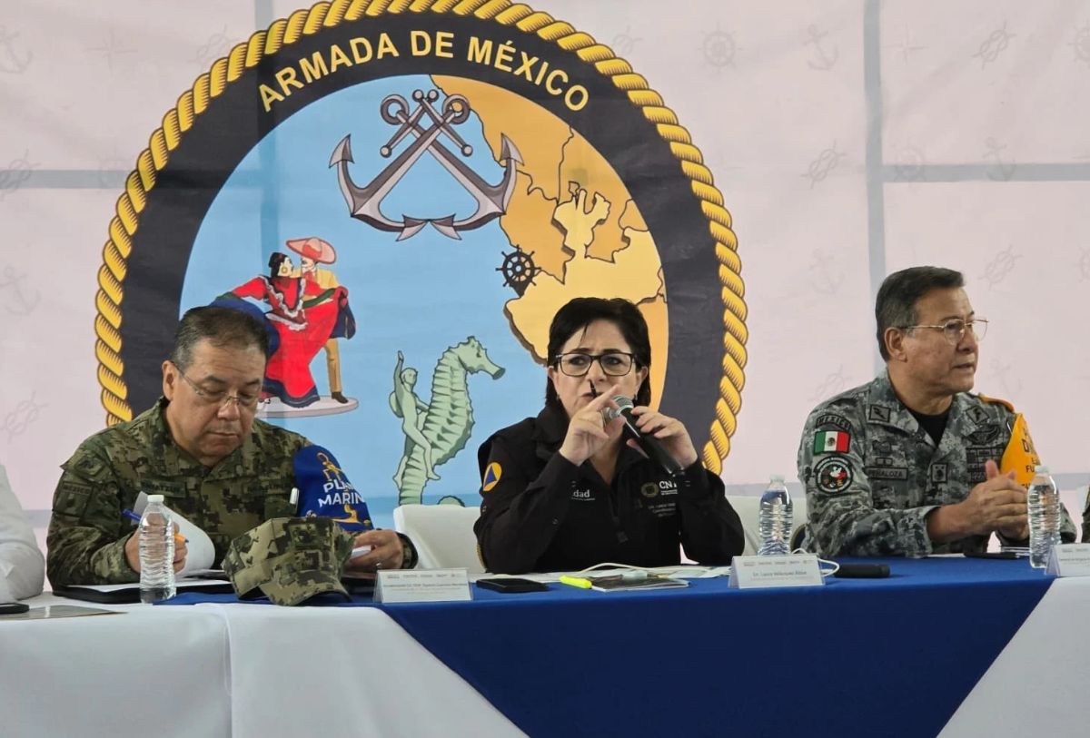 Laura Velázquez Alzúa, titular de la Coordinación Nacional de Protección Civil,